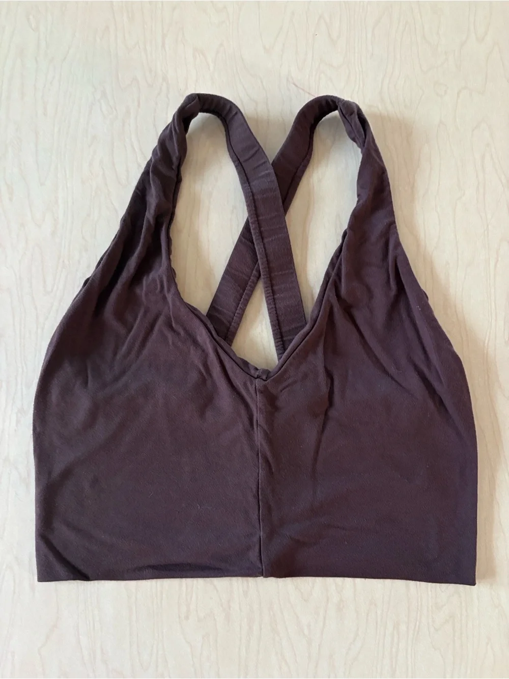 Agni Indigo Luna Women’s Cross-Back Bralette in Dark Brown
